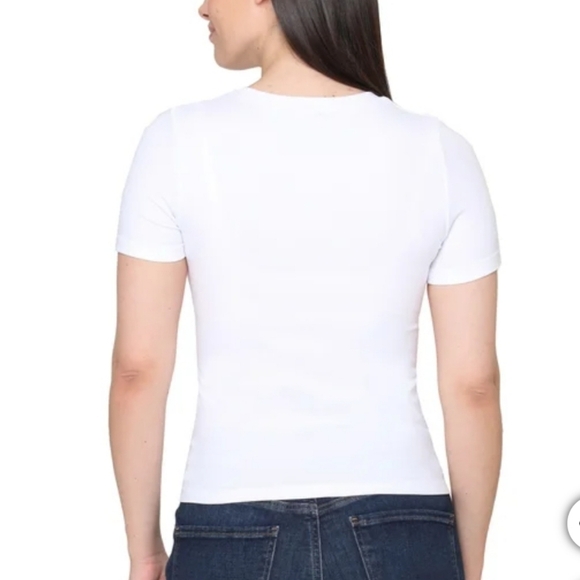 Set Of 2 Tahari Tees Smoothing T-shirts Black White Women's Size Small Crewneck - Picture 15 of 16